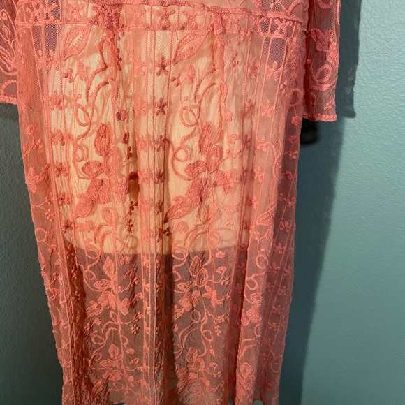 Indigo Poppy coral kimono - Picture 9 of 15